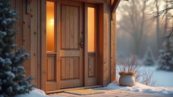 Comment éviter le froid avec une porte d'entrée en bois isolée